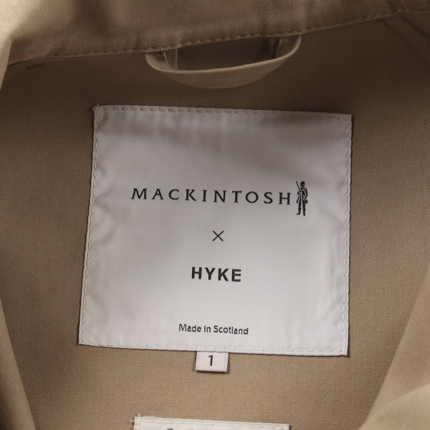 MACKINTOSH × HYKE ゴム引きコート ステンカラーコート コットン ベージュ マッキントッシュ アウター MACKINTOSH