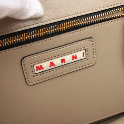 MUSEO ハンドバッグ レザー ハラコ グレーベージュ イエローブラウン グレー 2WAY マルニ バッグ MARNI