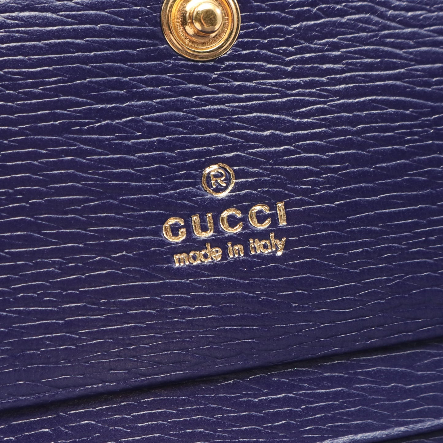 ホースビット 1955 二つ折り財布 ドット レザー ネイビー レッド グッチ 財布・小物 GUCCI