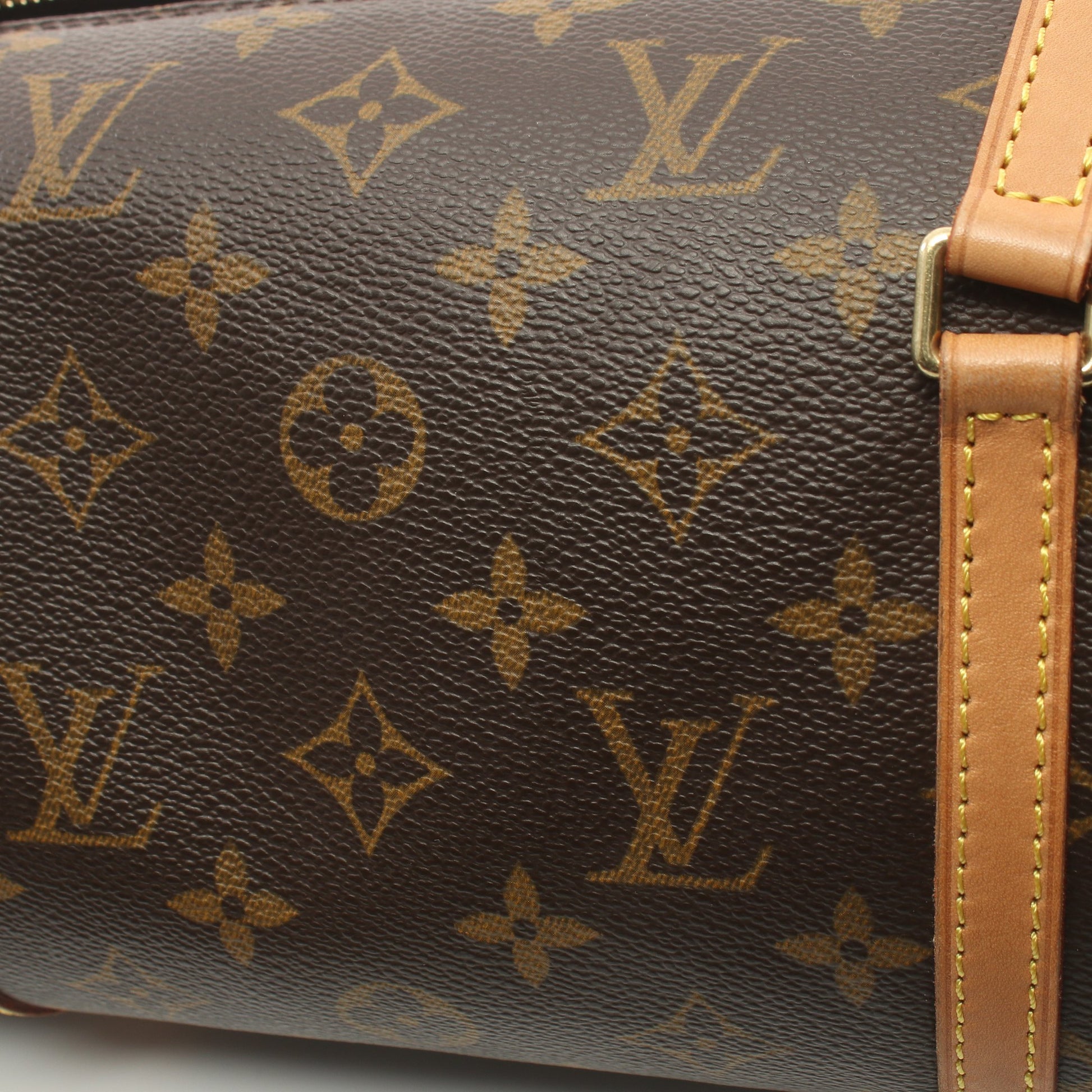 パピヨン30 モノグラム ハンドバッグ PVC レザー ブラウン ルイヴィトン バッグ LOUIS VUITTON