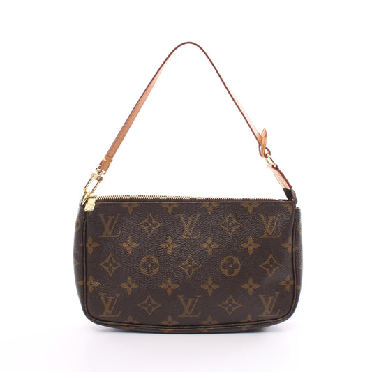 ポシェットアクセソワール モノグラム ハンドバッグ PVC レザー ブラウン ルイヴィトン バッグ LOUIS VUITTON