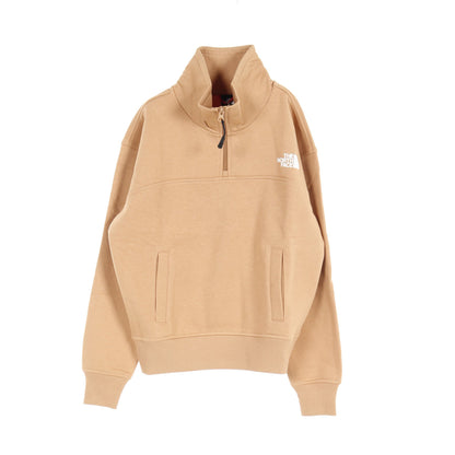 ESSENTIAL QZ CREW ハーフジップ スウェットシャツ コットン ベージュ ザノースフェイス トップス THE NORTH FACE