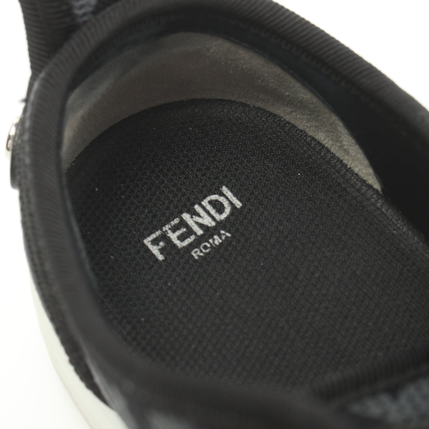 ズッカ スニーカー ファブリック グレー ブラック フェンディ シューズ FENDI