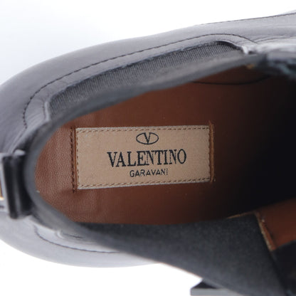 ブーツ レザー ブラック サイドゴア ロックスタッズ ヴァレンティノ シューズ VALENTINO