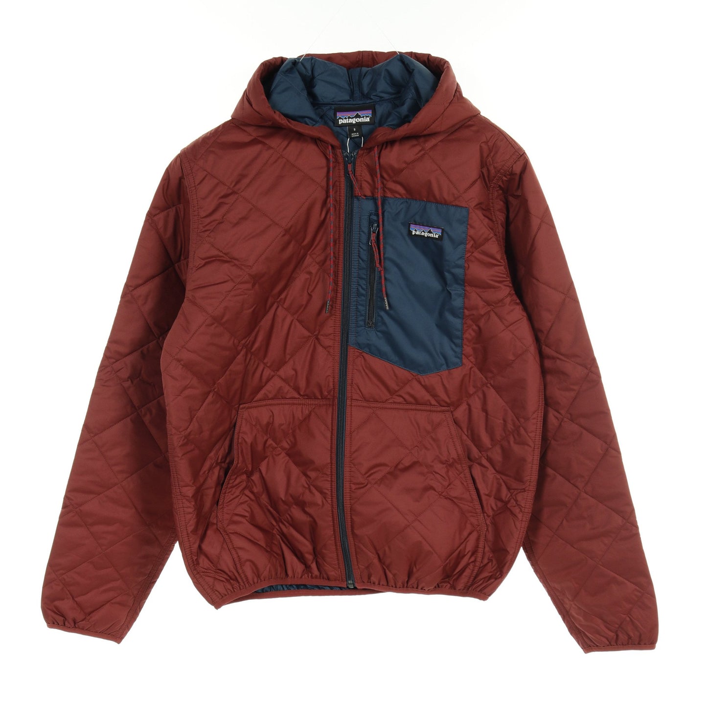 DIAMOND QUILTED BOMBER HOODY キルティングジャケット レッドブラウン ネイビー フード付き パタゴニア アウター patagonia