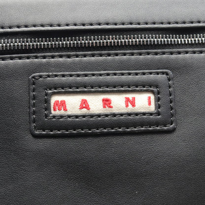 TOTE MEDIUM ジャガード ハンドバッグ トートバッグ キャンバス ネイビー ライトブラウン レッド マルニ バッグ MARNI