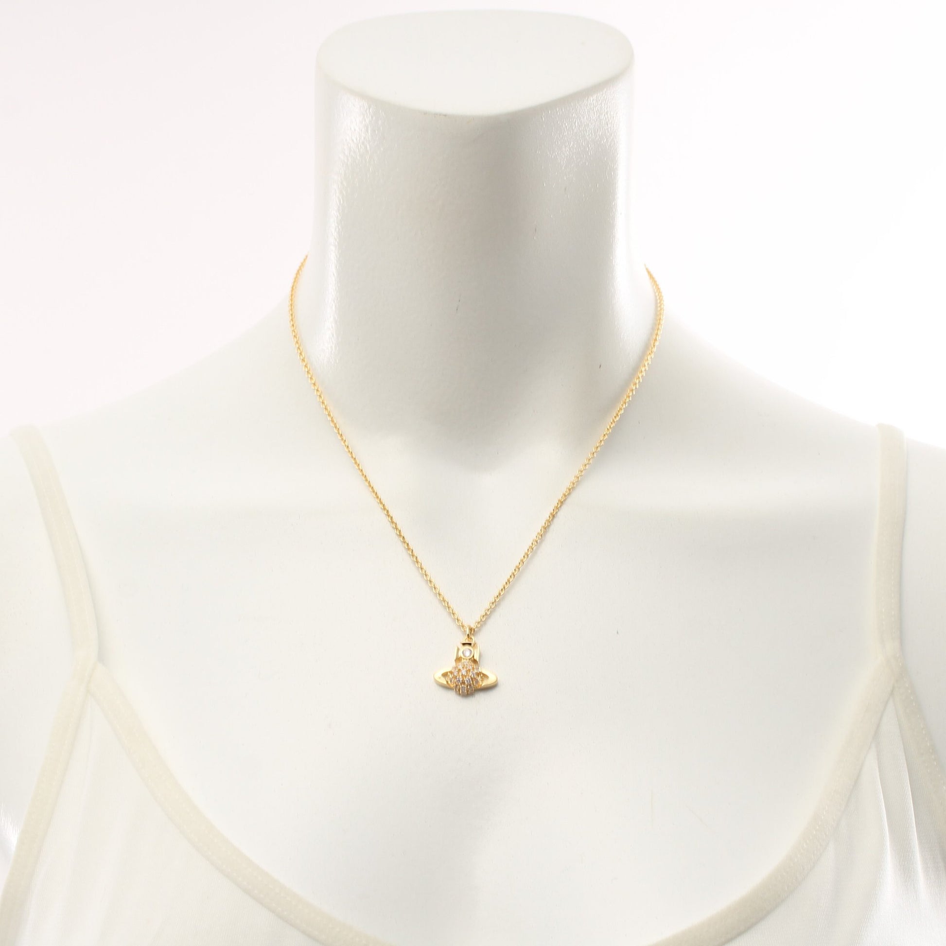 DONNA BAS RELIEF PENDANT ネックレス GP ラインストーン ゴールド クリア ヴィヴィアンウエストウッド アクセサリー Vivienne Westwood