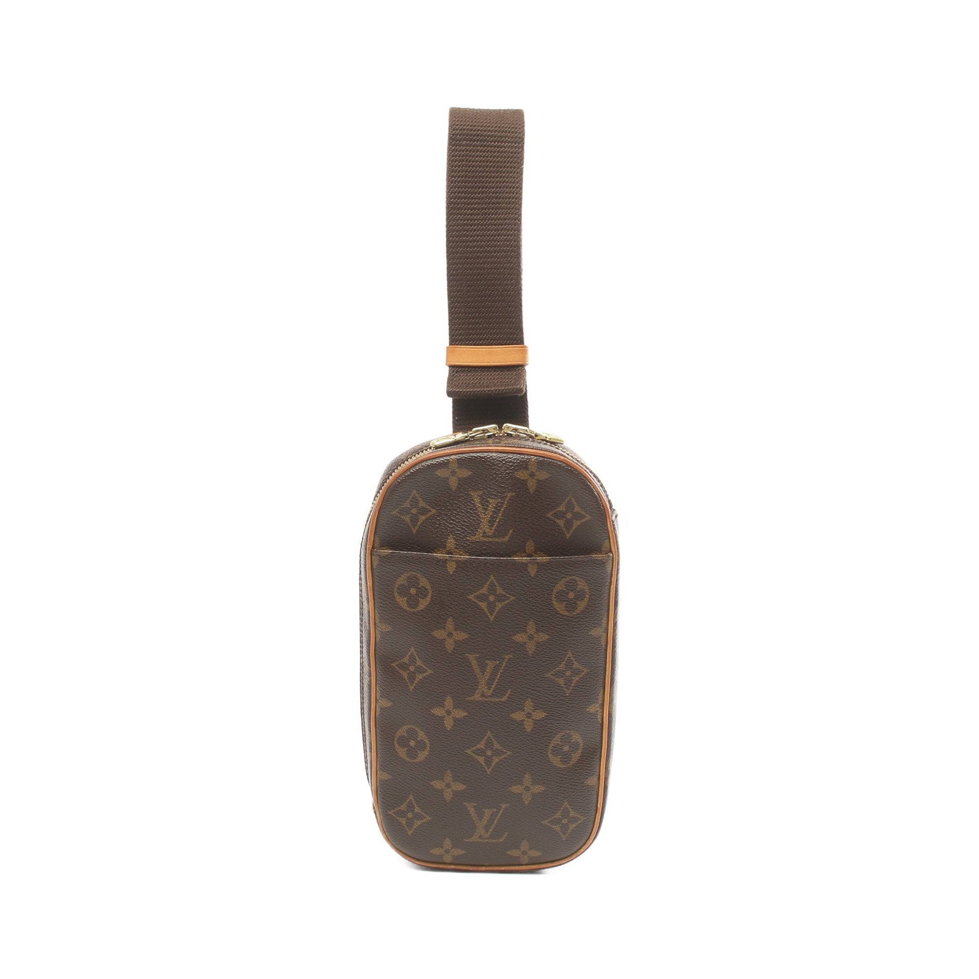 ポシェットガンジュ モノグラム ボディバッグ PVC レザー ブラウン ルイヴィトン バッグ LOUIS VUITTON