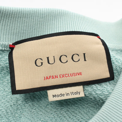 スウェットシャツ ロゴ刺繍 コットン ライトグリーン グッチ トップス GUCCI