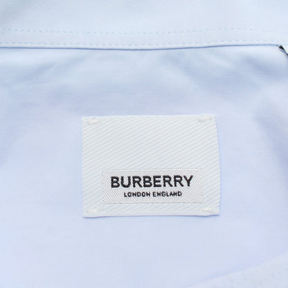 シャツ ボタンダウン 長袖 リボン刺繍 コットン ライトブルー バーバリー トップス BURBERRY