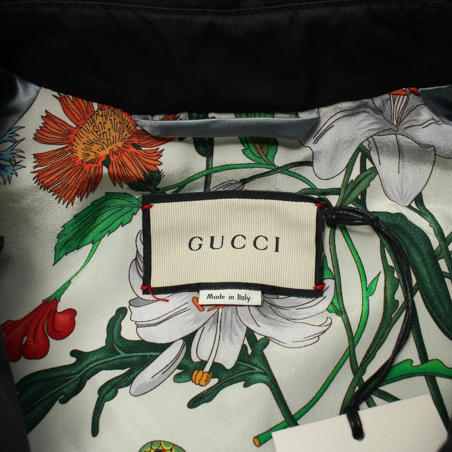 トレンチコート コットン ブラック グッチ アウター GUCCI