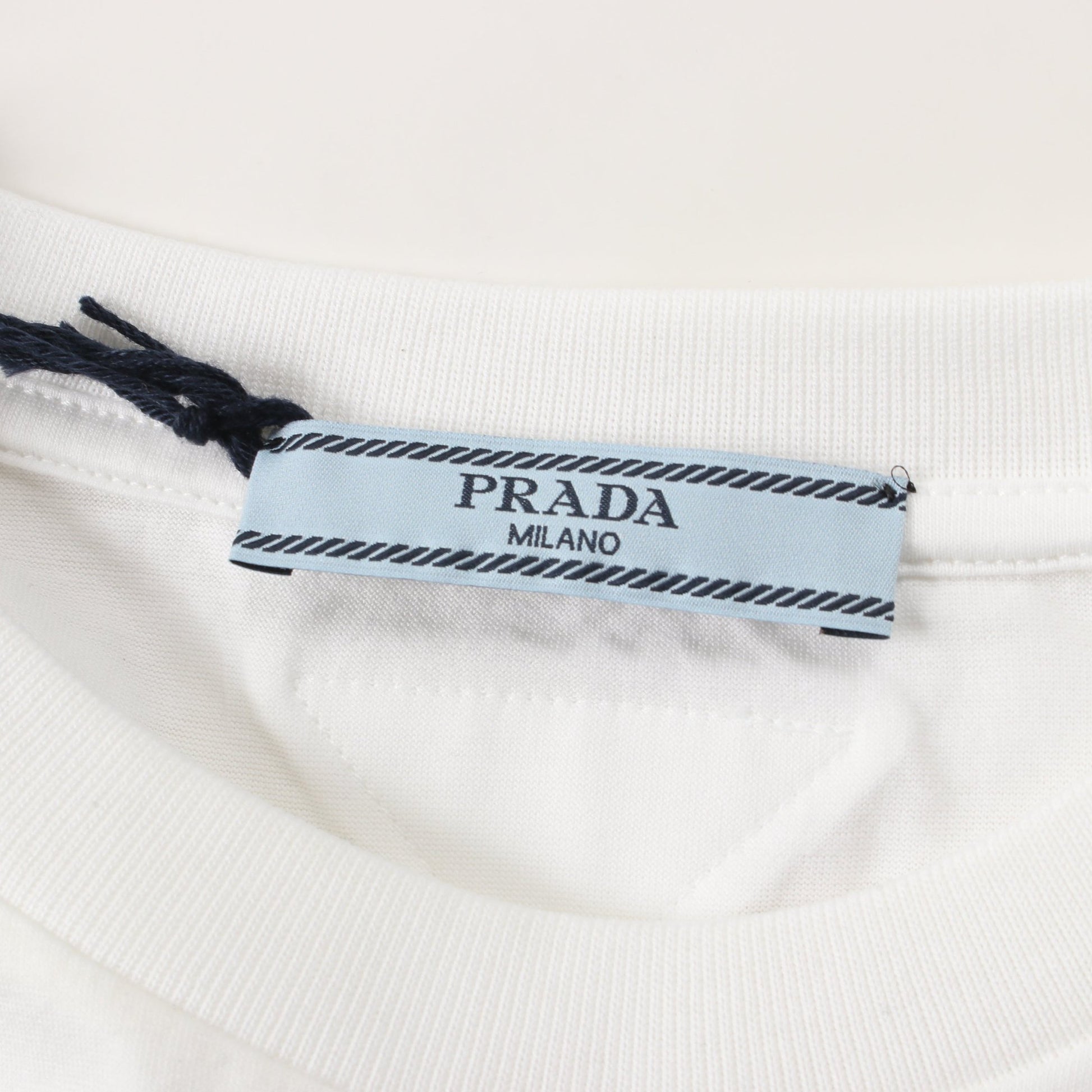 JWP LADY Tシャツ クルーネック コットン ホワイト マルチカラー プラダ トップス PRADA