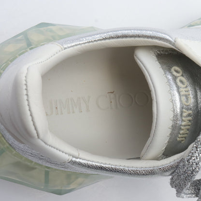 DIAMOND スニーカー レザー シルバー ホワイト ジミーチュウ シューズ JIMMY CHOO