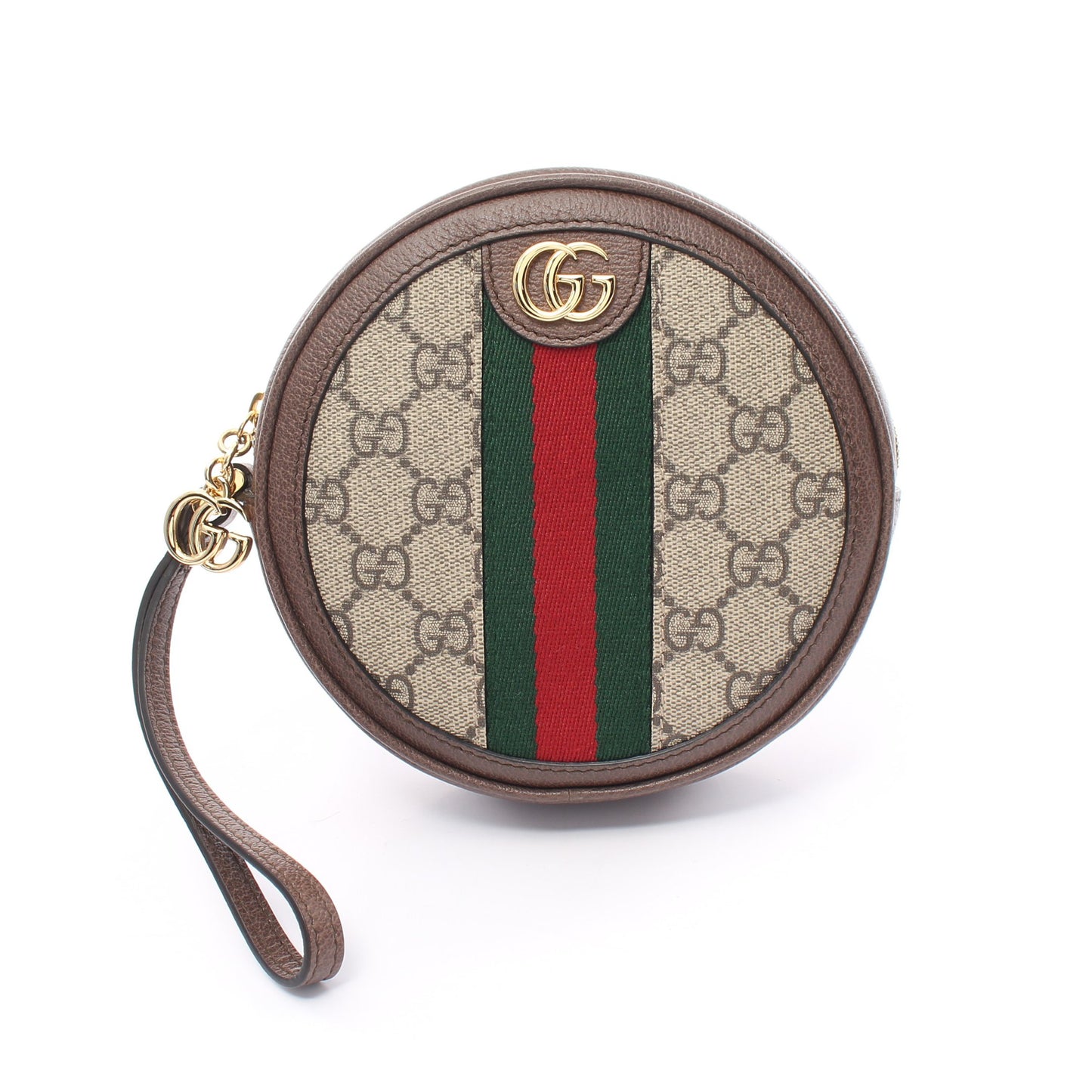 オフィディア GGスプリーム リストウォレット ハンドバッグ PVC レザー ベージュ マルチカラー グッチ バッグ GUCCI