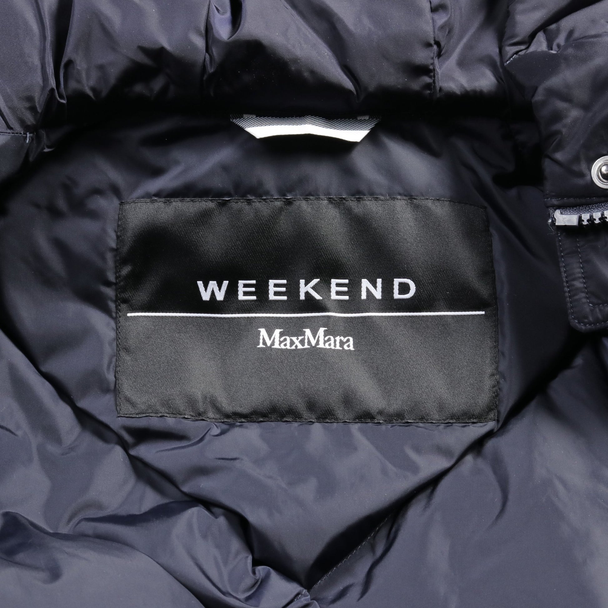 CALERNO ダウンコート ポリアミド ダークネイビー フード付き マックスマーラウィークエンド アウター Max Mara Weekend