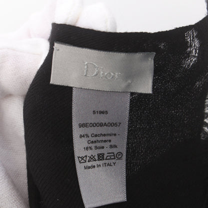 マフラー ストール ロゴ刺繡 カシミヤ シルク ブラック ディオールオム 財布・小物 Dior HOMME