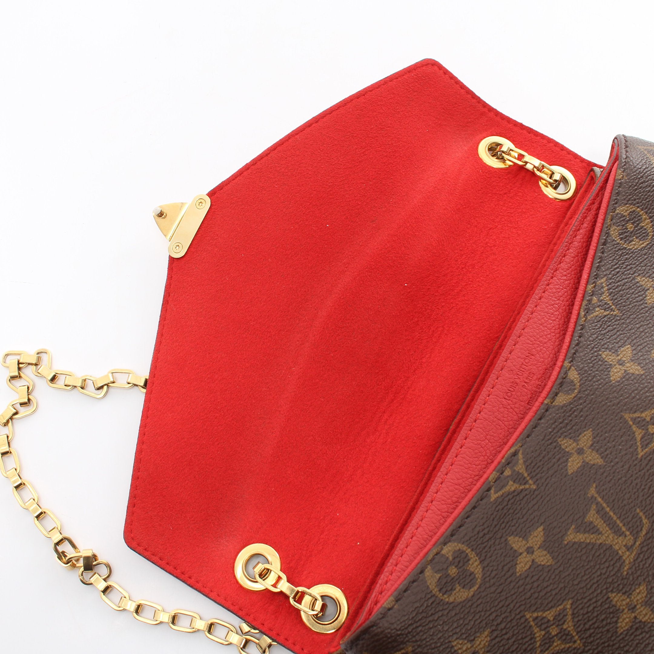 ルイヴィトン ナノ パラス ミニ ショルダーバッグ 赤 LOUIS VUITTON（ルイ・ヴィトン） 新古品 モノグラム ナノ パラス 斜め