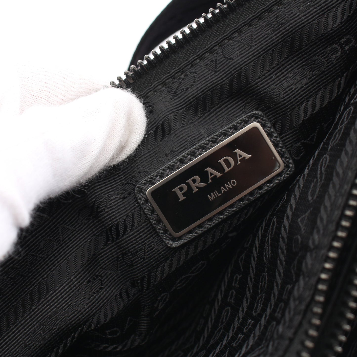 SAFFIANO TRAVEL ショルダーバッグ ナイロン サフィアーノレザー ブラック プラダ バッグ PRADA