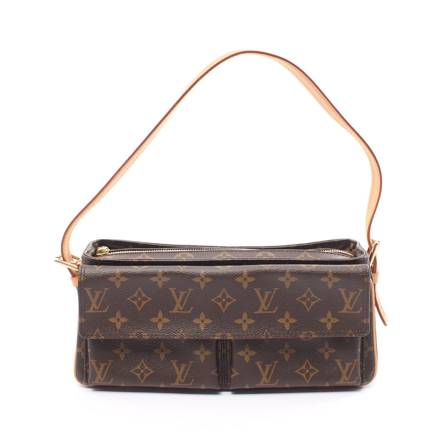 ヴィバシテMM モノグラム ショルダーバッグ PVC レザー ブラウン ルイヴィトン バッグ LOUIS VUITTON