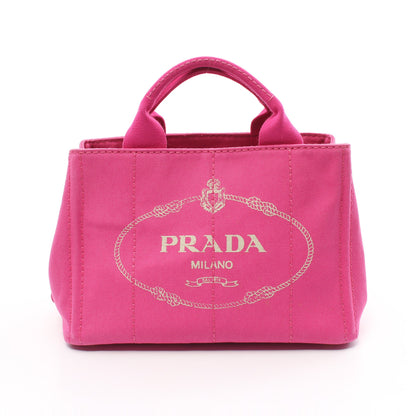 CANAPA カナパ ミニ ハンドバッグ トートバッグ キャンバス ピンクパープル プラダ バッグ PRADA