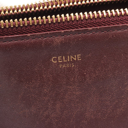 トリオ スモール ショルダーバッグ レザー ボルドー セリーヌ バッグ CELINE