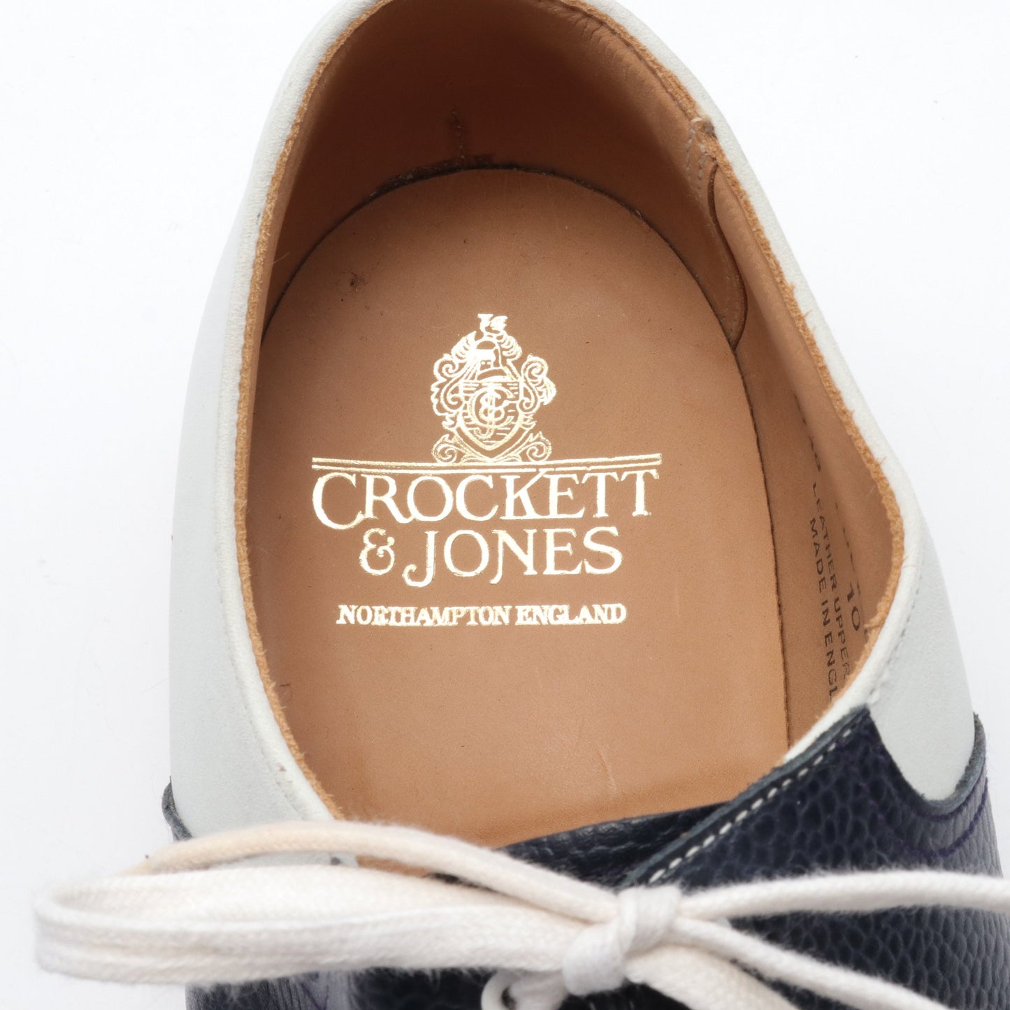 LULWORTH カジュアルシューズ ヌバック レザー ホワイト ネイビー クロケットアンドジョーンズ シューズ Crockett&Jones