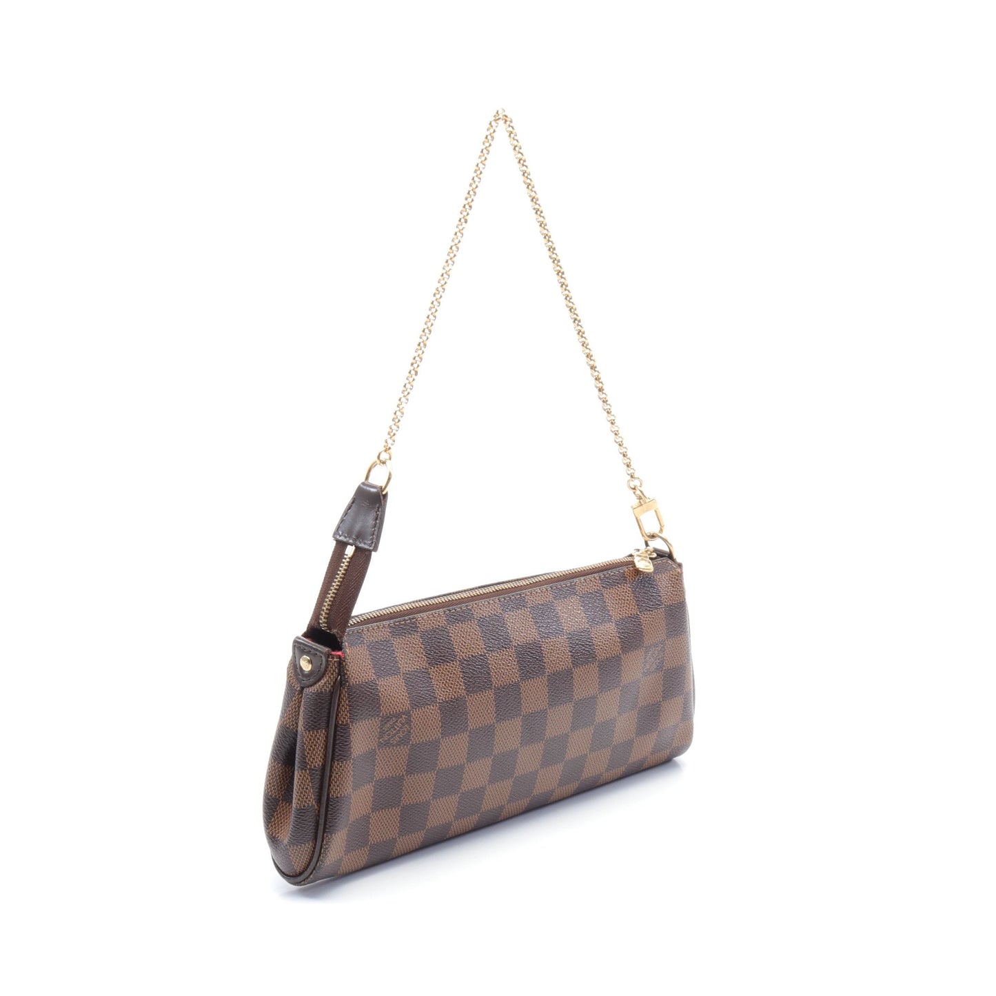 エヴァ ダミエエベヌ チェーンハンドバッグ PVC レザー ブラウン 2WAY ルイヴィトン バッグ LOUIS VUITTON