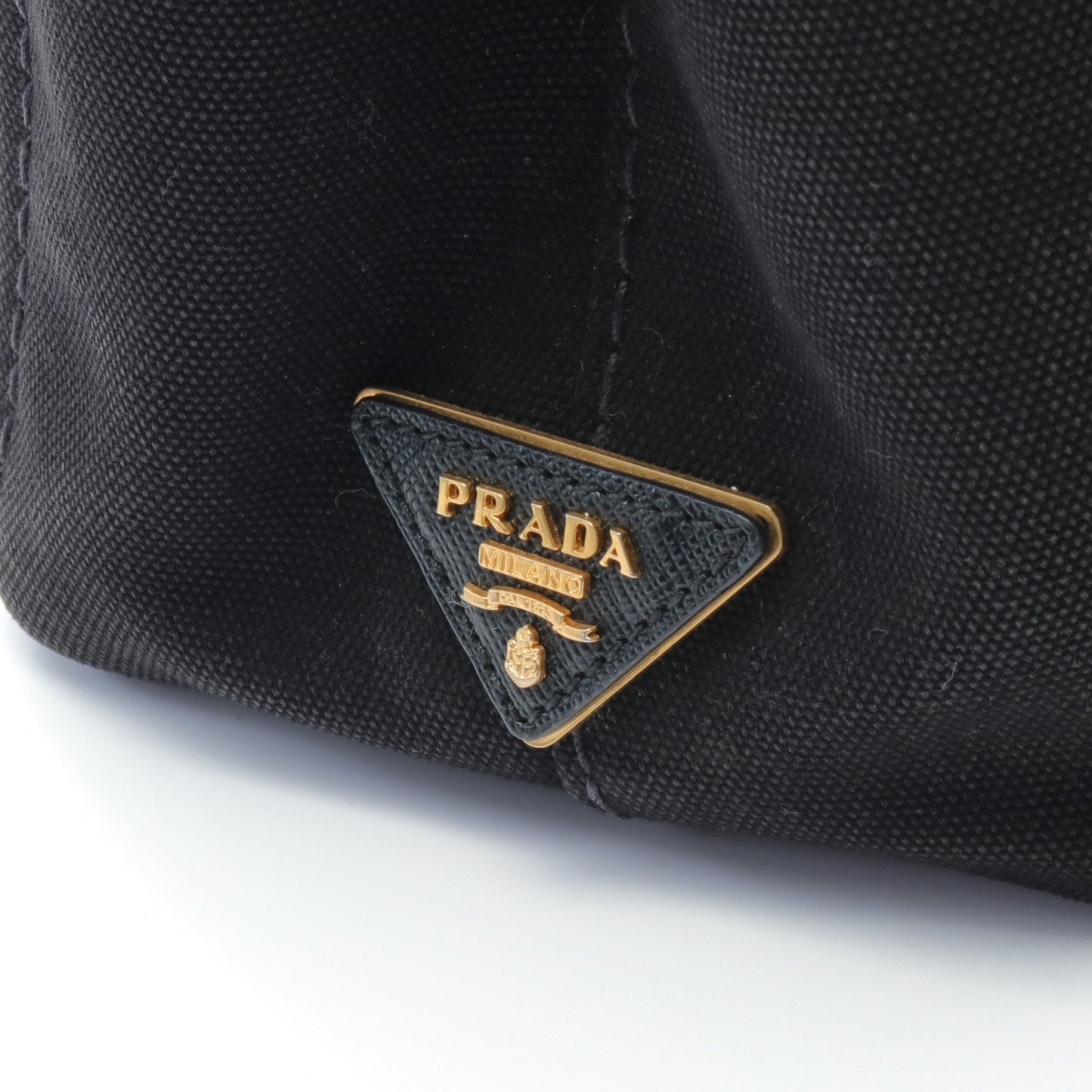 CANAPA カナパ ハンドバッグ トートバッグ キャンバス ブラック 2WAY プラダ バッグ PRADA