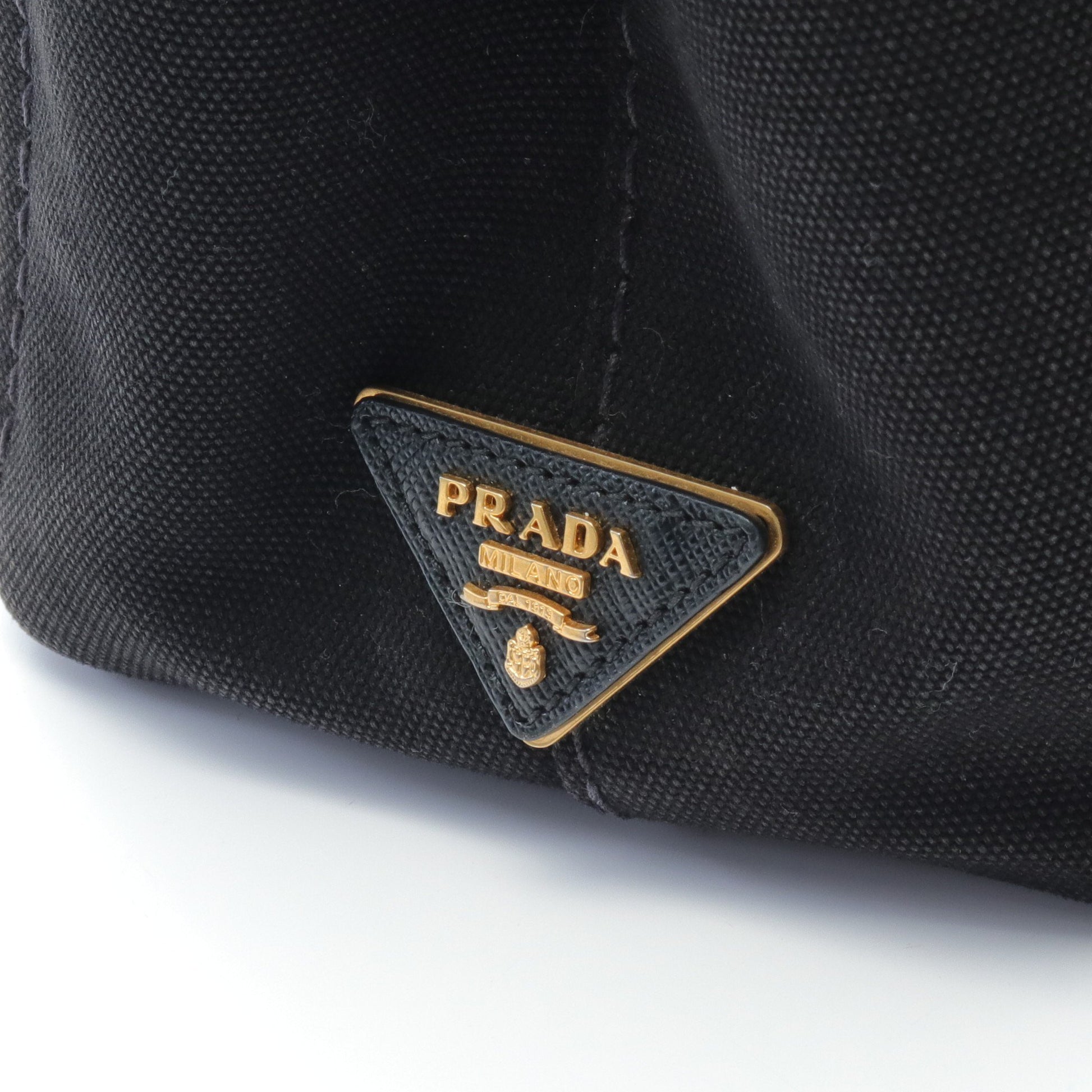 CANAPA カナパ ハンドバッグ トートバッグ キャンバス ブラック 2WAY プラダ バッグ PRADA