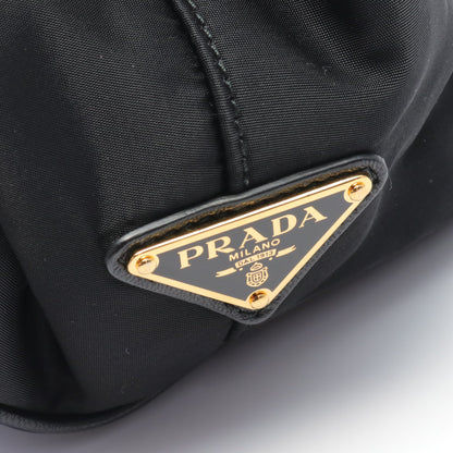 NYLON JACQUARD ハンドバッグ ナイロン レザー ブラック 2WAY プラダ バッグ PRADA