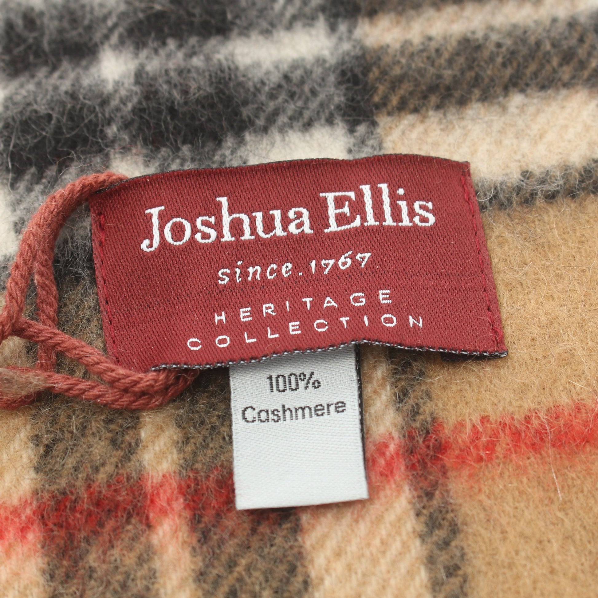 マフラー チェック カシミヤ ベージュ マルチカラー ジョシュアエリス 財布・小物 Joshua Ellis