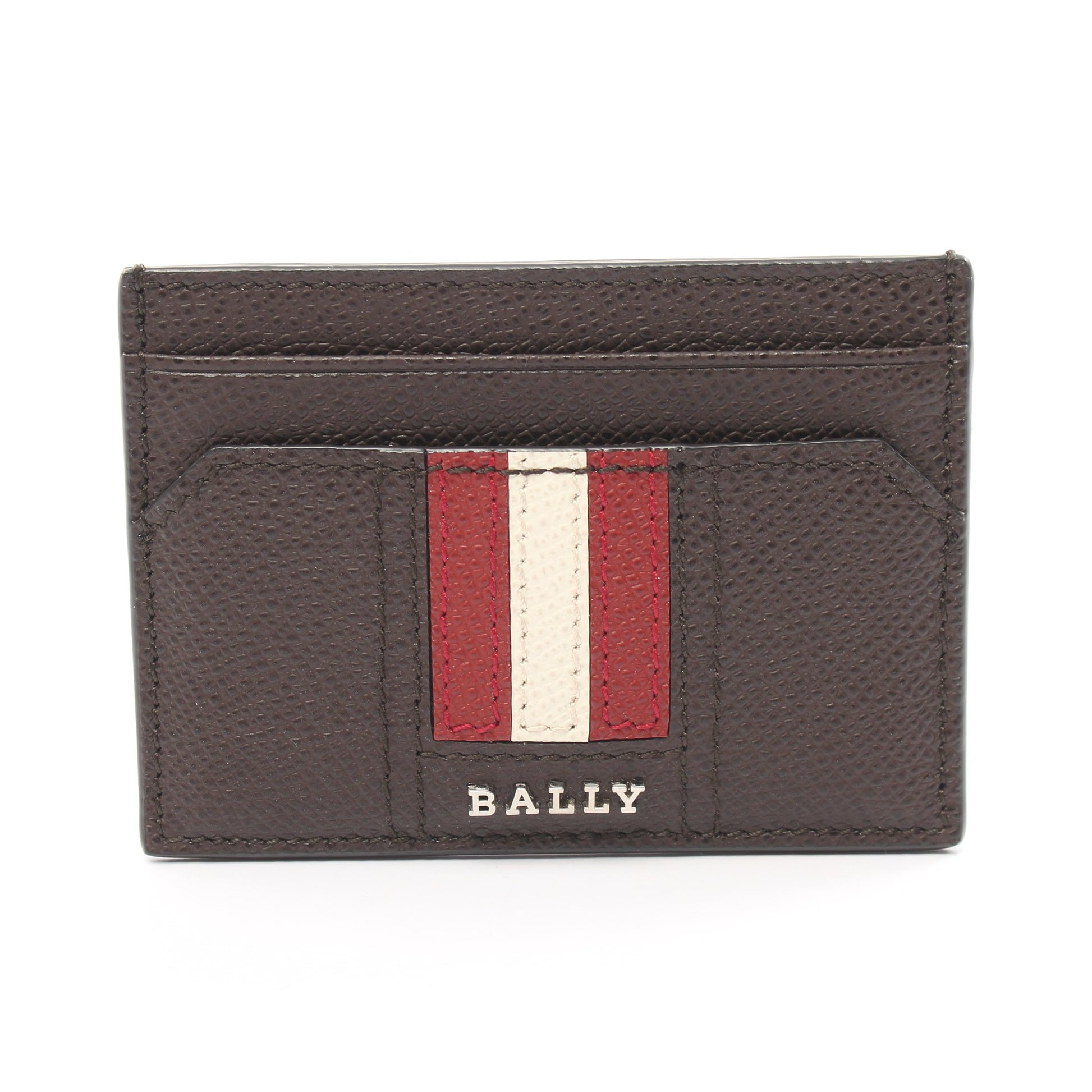 THAR カードケース レザー ダークブラウン マルチカラー バリー 財布・小物 BALLY