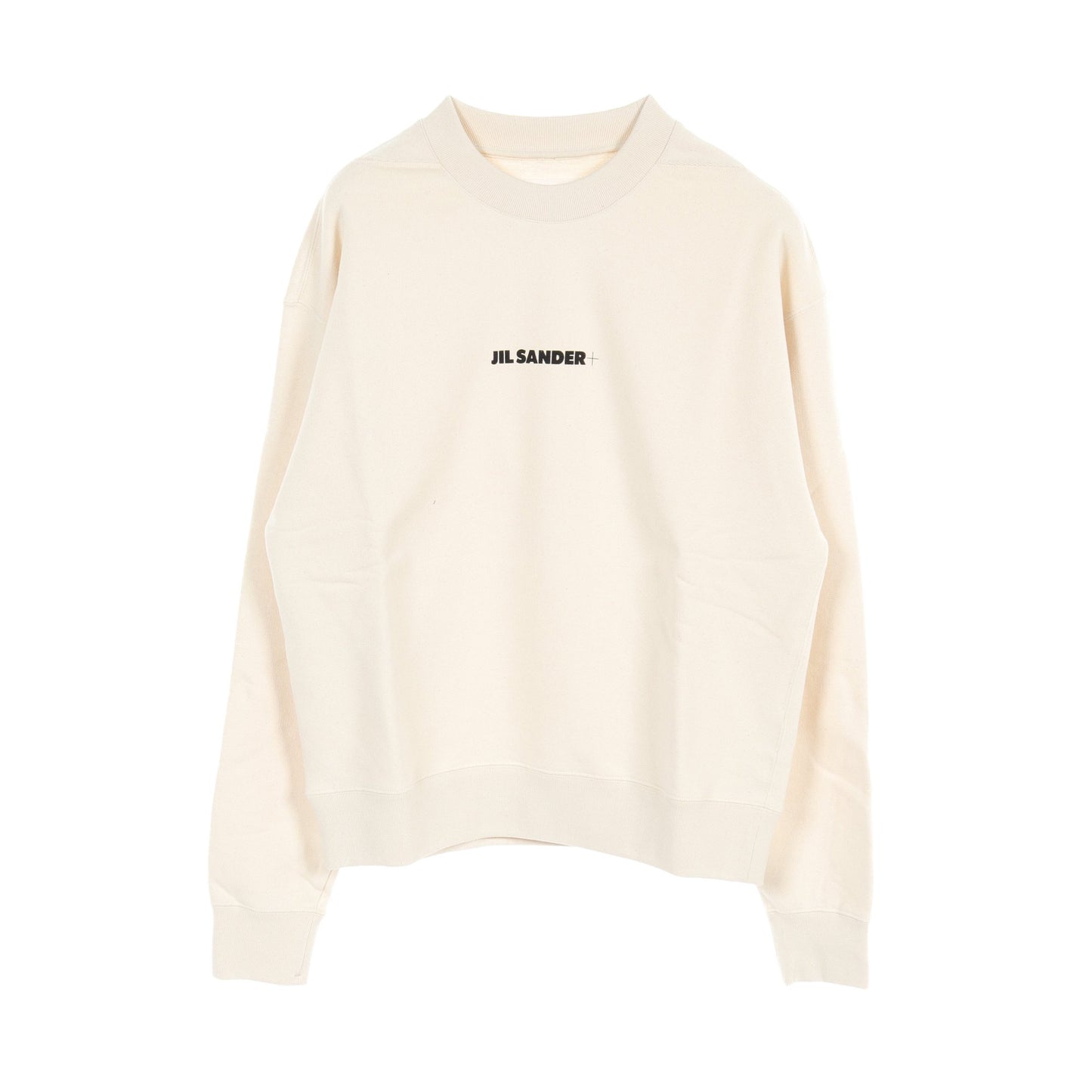 スウェットシャツ クルーネック ロゴプリント コットン アイボリー ジルサンダープラス トップス JIL SANDER＋