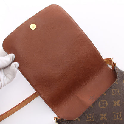 ミュゼットサルサ ショートストラップ モノグラム ショルダーバッグ PVC レザー ブラウン ルイヴィトン バッグ LOUIS VUITTON