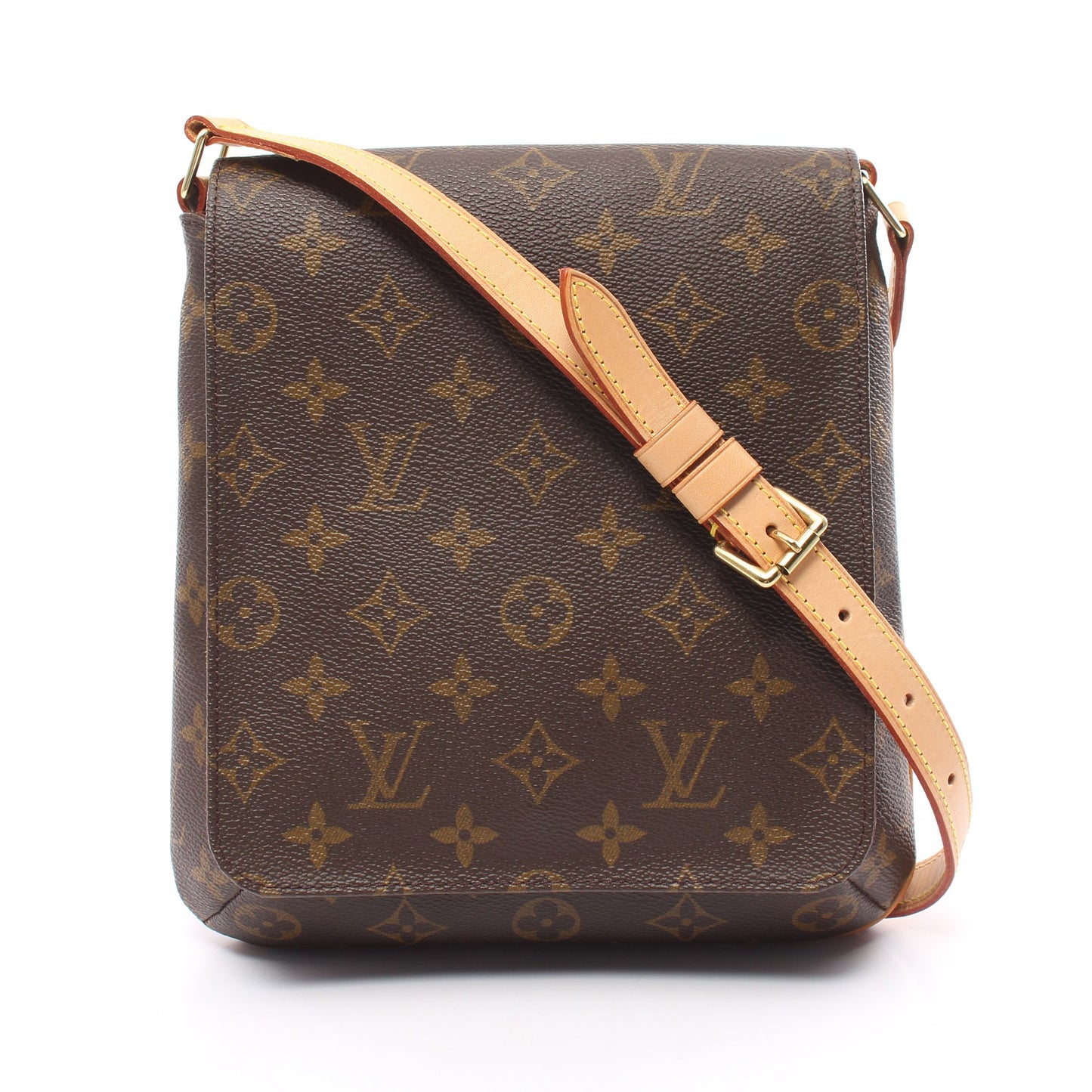 ミュゼットサルサ ショートストラップ モノグラム ショルダーバッグ PVC レザー ブラウン ルイヴィトン バッグ LOUIS VUITTON