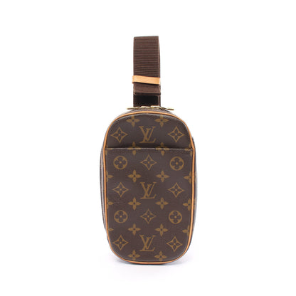 ポシェットガンジュ モノグラム ボディバッグ PVC レザー ブラウン ルイヴィトン バッグ LOUIS VUITTON