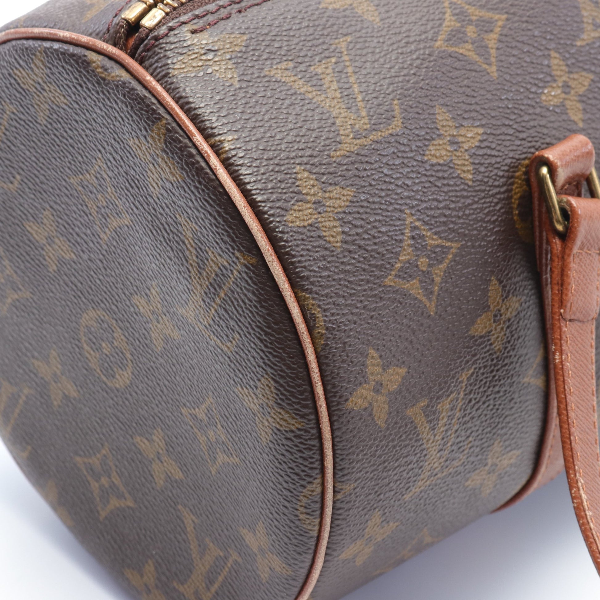 パピヨン30 モノグラム 旧型 ハンドバッグ PVC レザー ブラウン ルイヴィトン バッグ LOUIS VUITTON