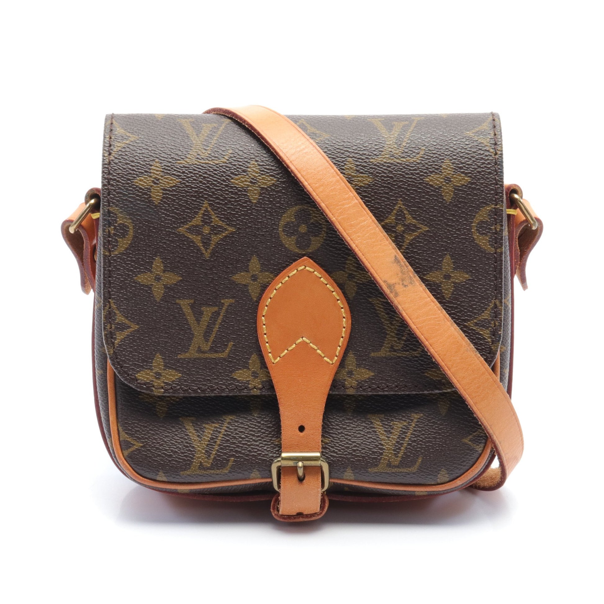 カルトシエールPM モノグラム ショルダーバッグ PVC レザー ブラウン ルイヴィトン バッグ LOUIS VUITTON