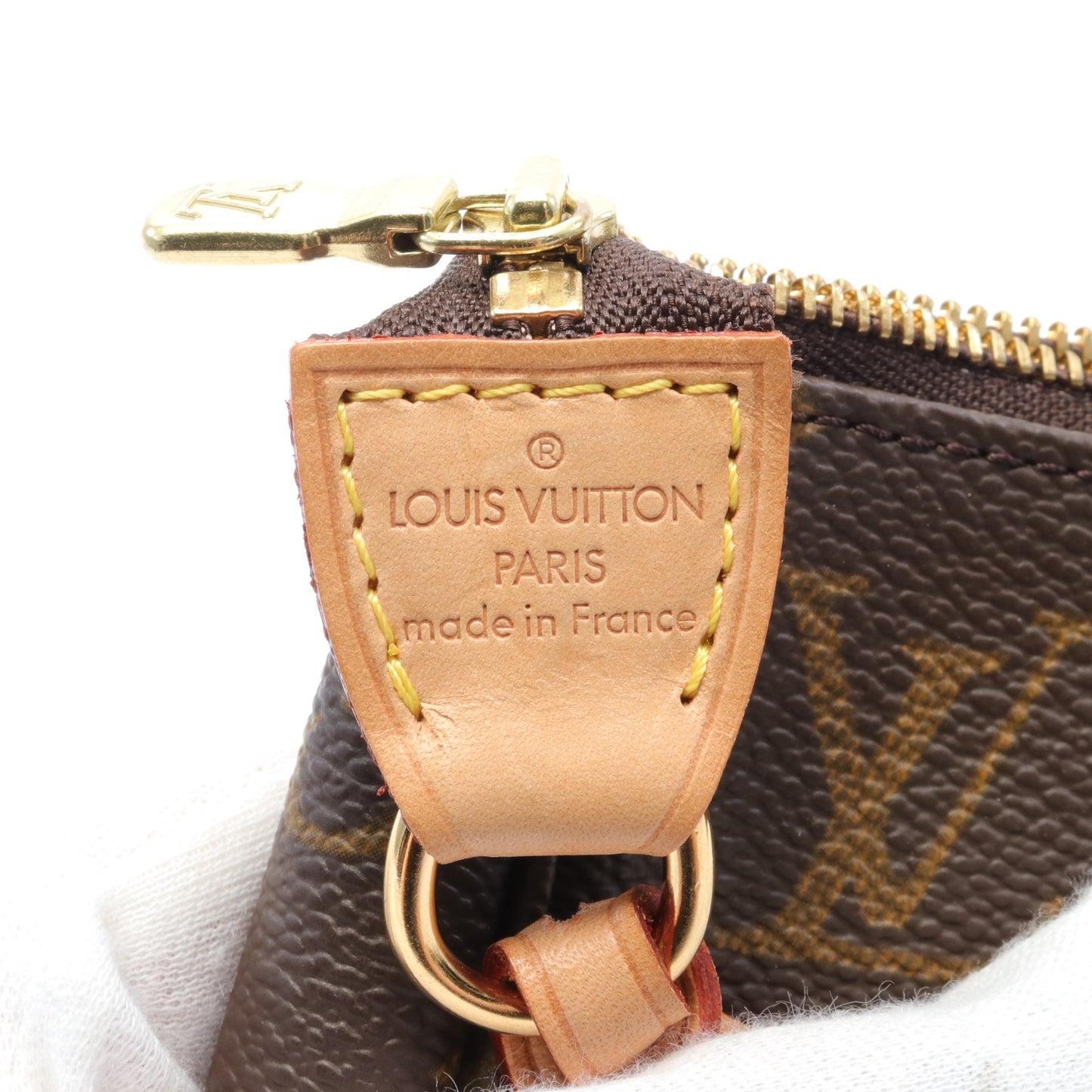 ポシェットアクセソワール モノグラム ハンドバッグ PVC レザー ブラウン ルイヴィトン バッグ LOUIS VUITTON