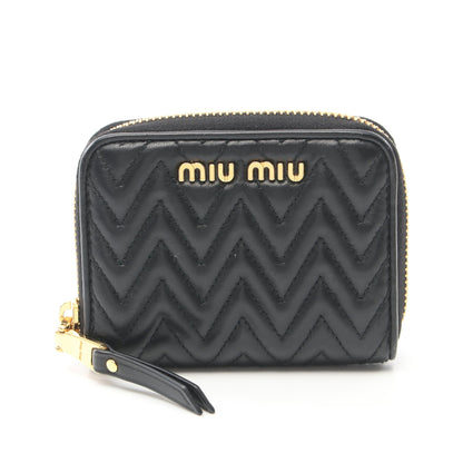 MATELASSE マテラッセ コインケース レザー ブラック ミュウミュウ 財布・小物 miu miu