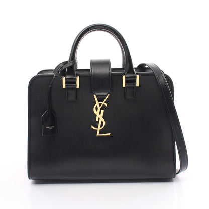 YSLライン ベイビー モノグラム カバス ハンドバッグ レザー ブラック 2WAY サンローランパリ バッグ SAINT LAURENT PARIS