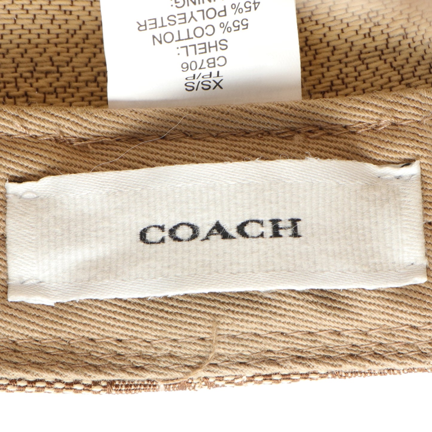 シグネチャー キャップ コットン ベージュ コーチ 財布・小物 COACH