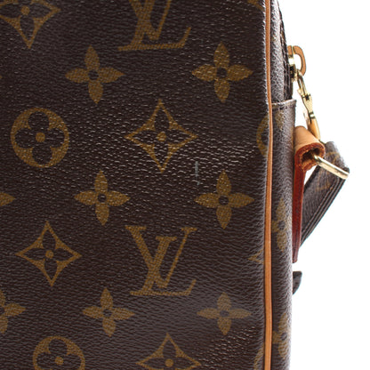 ダヌーブ モノグラム ショルダーバッグ PVC レザー ブラウン ルイヴィトン バッグ LOUIS VUITTON