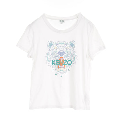 クラシックタイガー Tシャツ クルーネック コットン ホワイト マルチカラー ケンゾー トップス KENZO