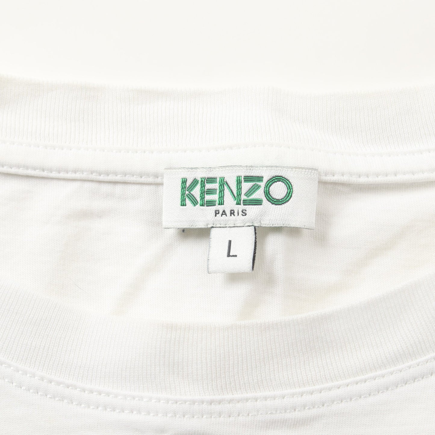 クラシックタイガー Tシャツ クルーネック コットン ホワイト マルチカラー ケンゾー トップス KENZO