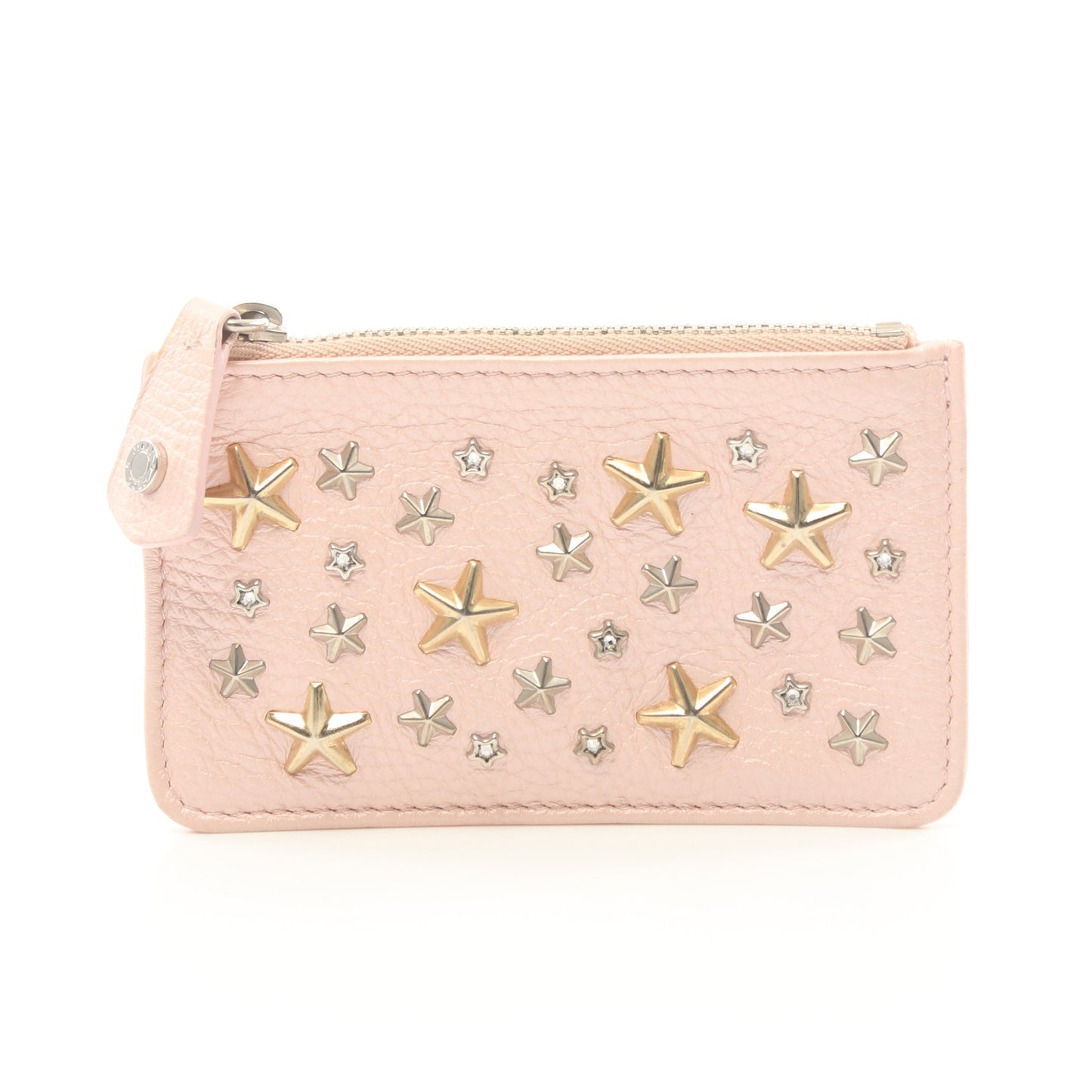 コインケース レザー ライトピンク スタースタッズ キーリング付き ジミーチュウ 財布・小物 JIMMY CHOO