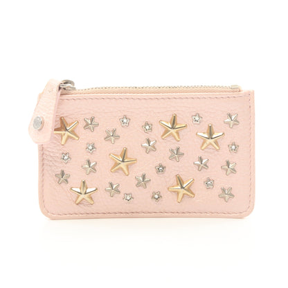 コインケース レザー ライトピンク スタースタッズ キーリング付き ジミーチュウ 財布・小物 JIMMY CHOO
