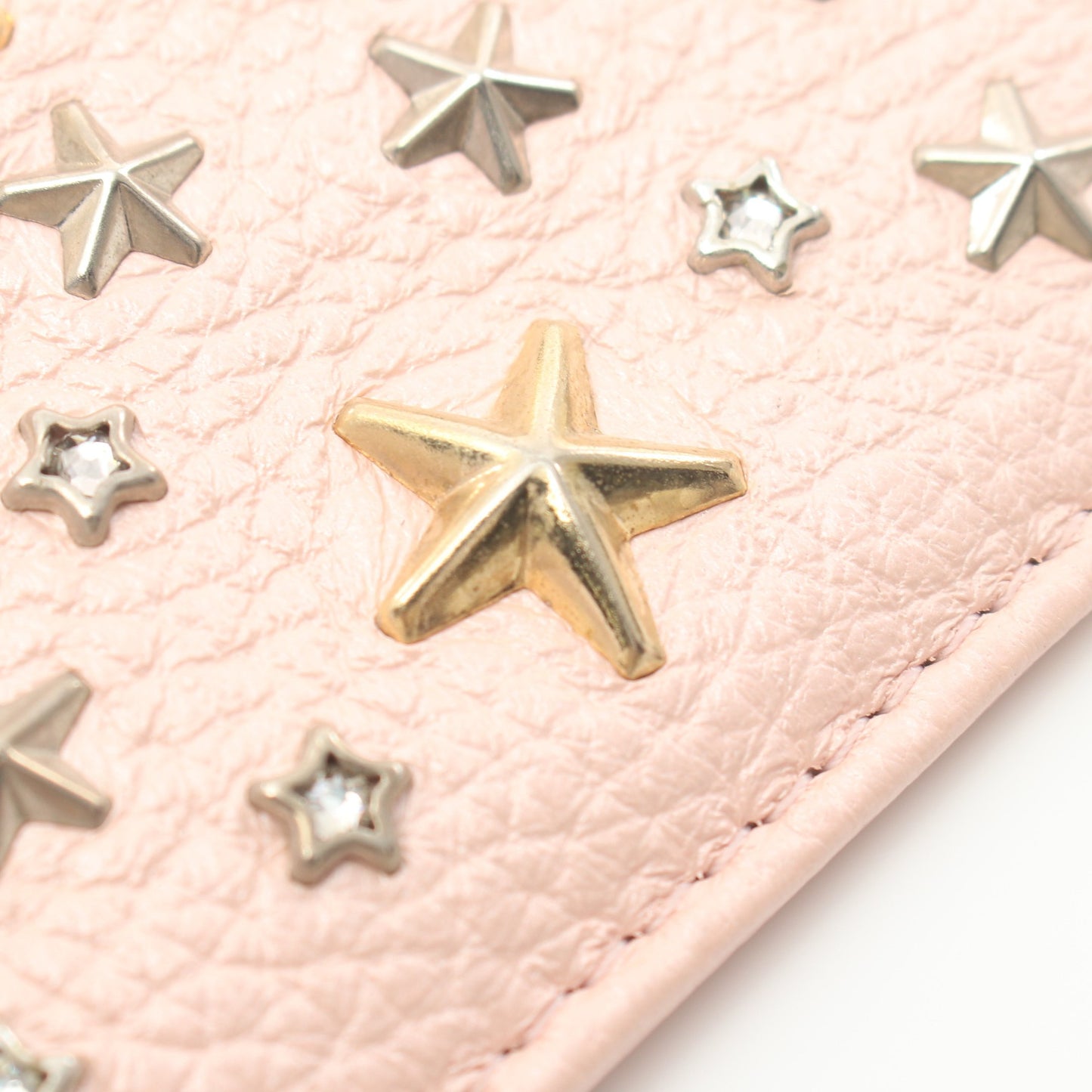コインケース レザー ライトピンク スタースタッズ キーリング付き ジミーチュウ 財布・小物 JIMMY CHOO