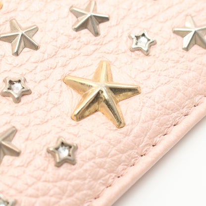 コインケース レザー ライトピンク スタースタッズ キーリング付き ジミーチュウ 財布・小物 JIMMY CHOO
