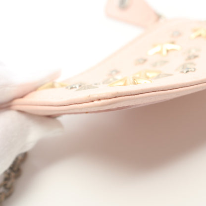 コインケース レザー ライトピンク スタースタッズ キーリング付き ジミーチュウ 財布・小物 JIMMY CHOO